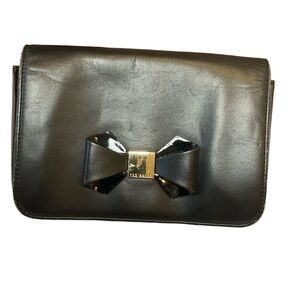Ted Baker Bow Leather Black Mini Bag Without Strap